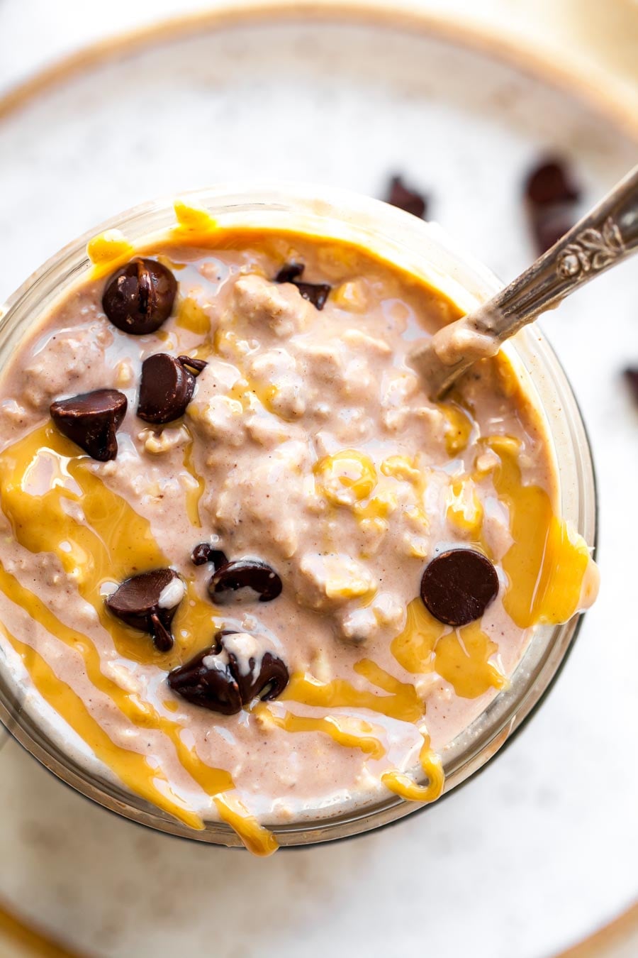 Chocolate Peanut Butter Cup Overnight Oats Recipe