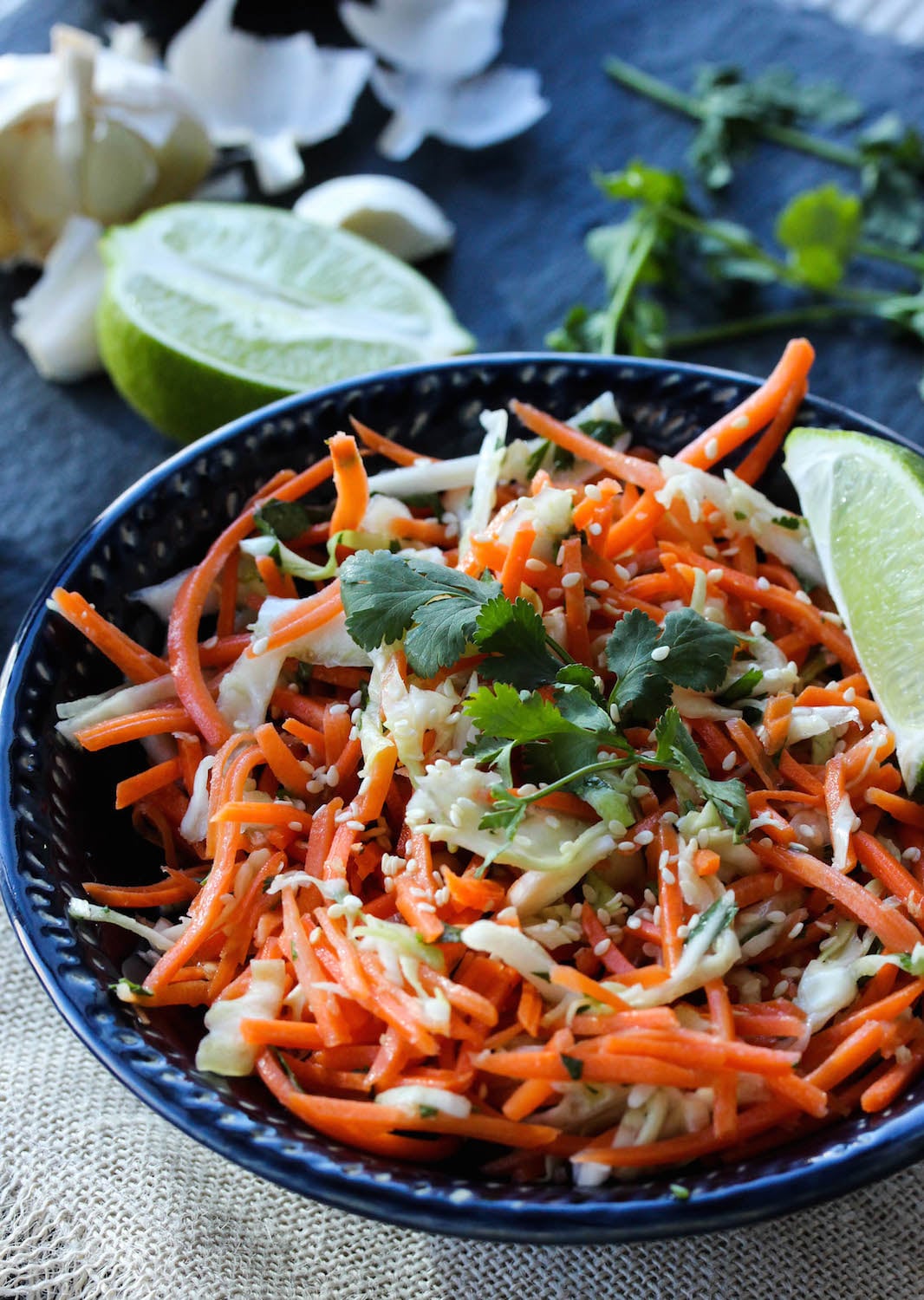Slow Cooker Hoisin BBQ Chicken Tacos with Asian Slaw