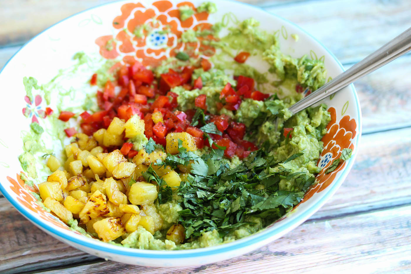 Caramelized Pineapple Guacamole