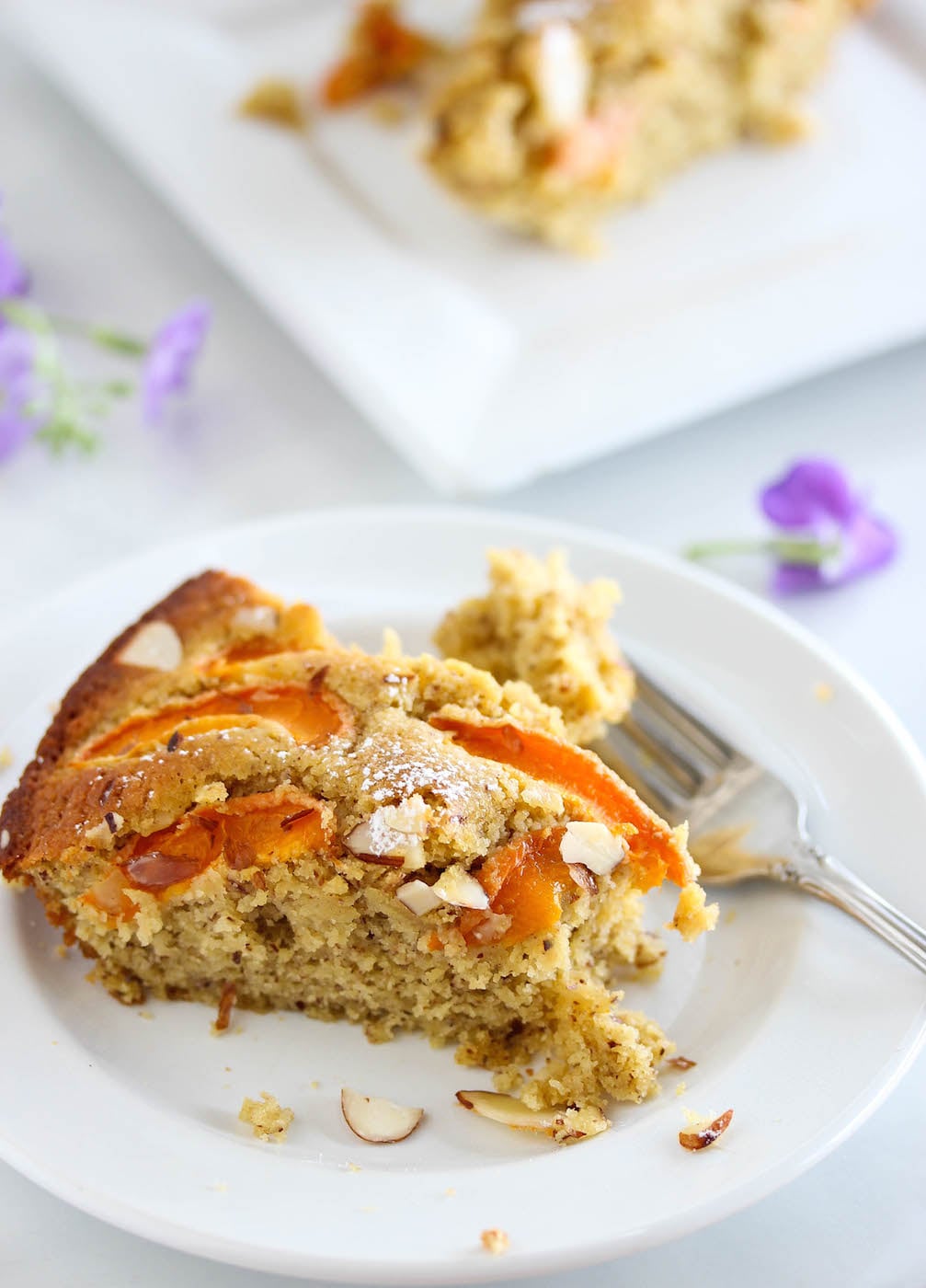 Healthy Apricot Almond Breakfast Cake (Gluten-Free) | Dishing Out Health