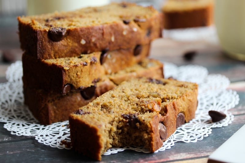 Chickpea Flour Banana Bread with Dark Chocolate and Walnuts (Gluten-Free)