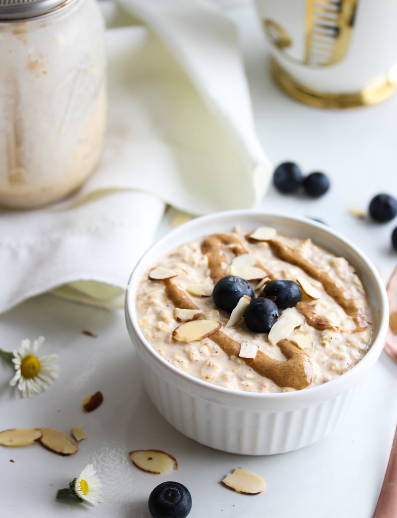 Vanilla Maple Almond Butter Overnight Oats