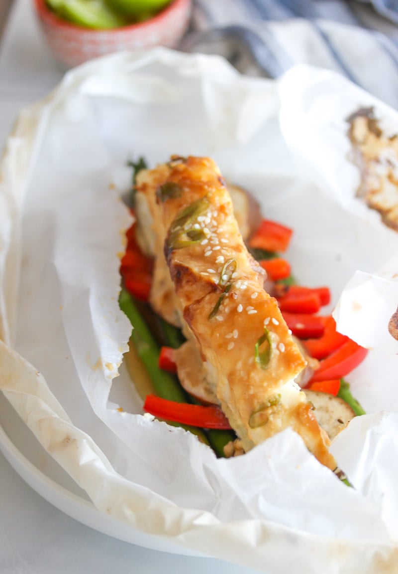 Miso Sea Bass En Papillote | dishingouthealth.com