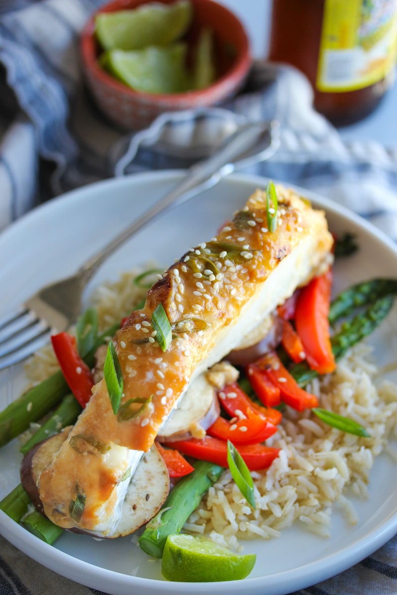 Miso Sea Bass En Papillote | dishingouthealth.com