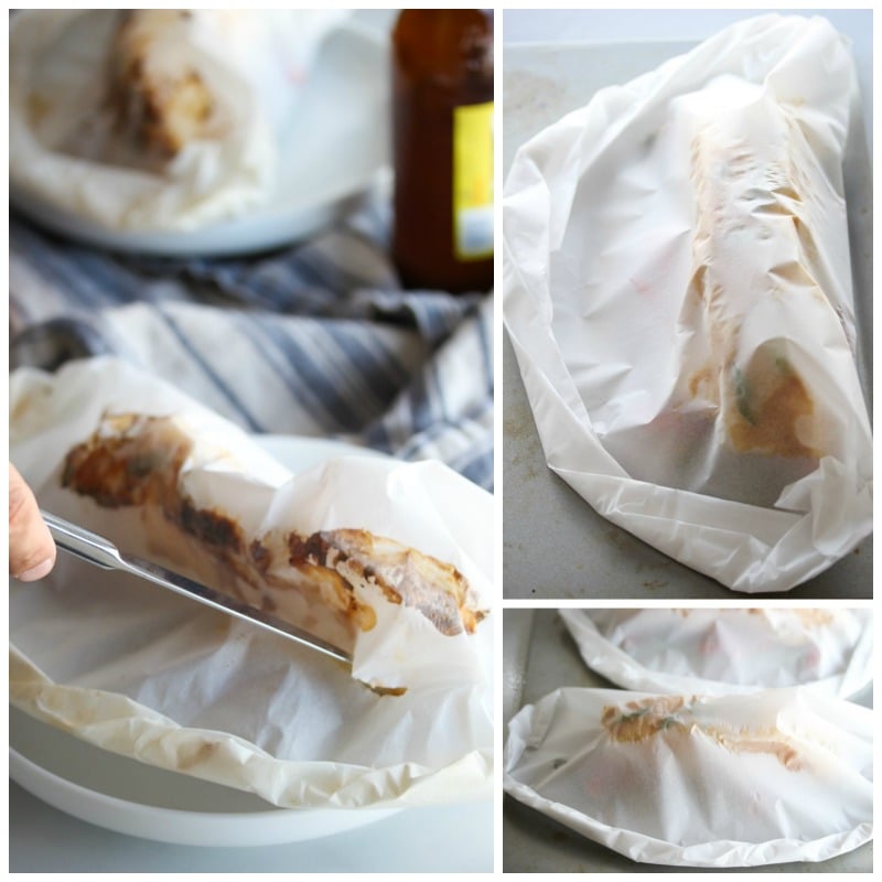 Miso Sea Bass En Papillote | dishingouthealth.com
