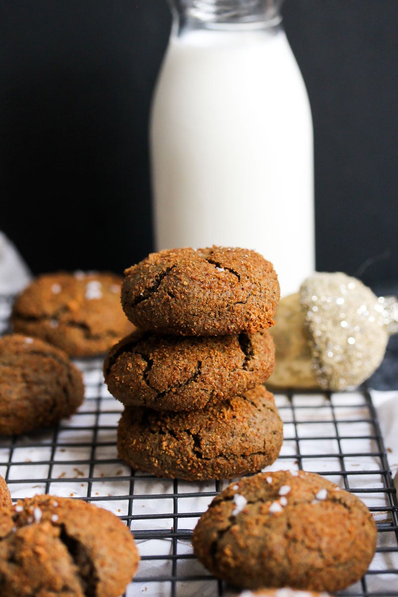 Buckwheat Cardamom Molasses Cookies | dishingouthealth.com