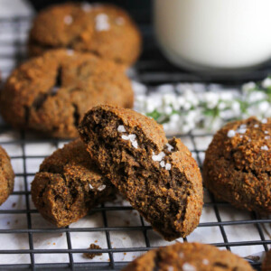Buckwheat Cardamom Molasses Cookies | dishingouthealth.com