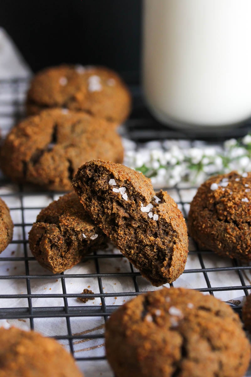 Buckwheat Cardamom Molasses Cookies | dishingouthealth.com