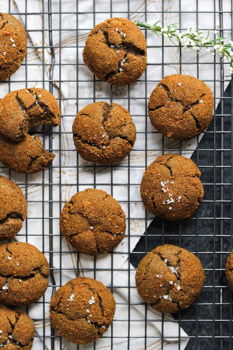 Buckwheat Cardamom Molasses Cookies | dishingouthealth.com