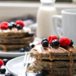 The Fluffiest Buckwheat Banana Pancakes | dishingouthealth.com