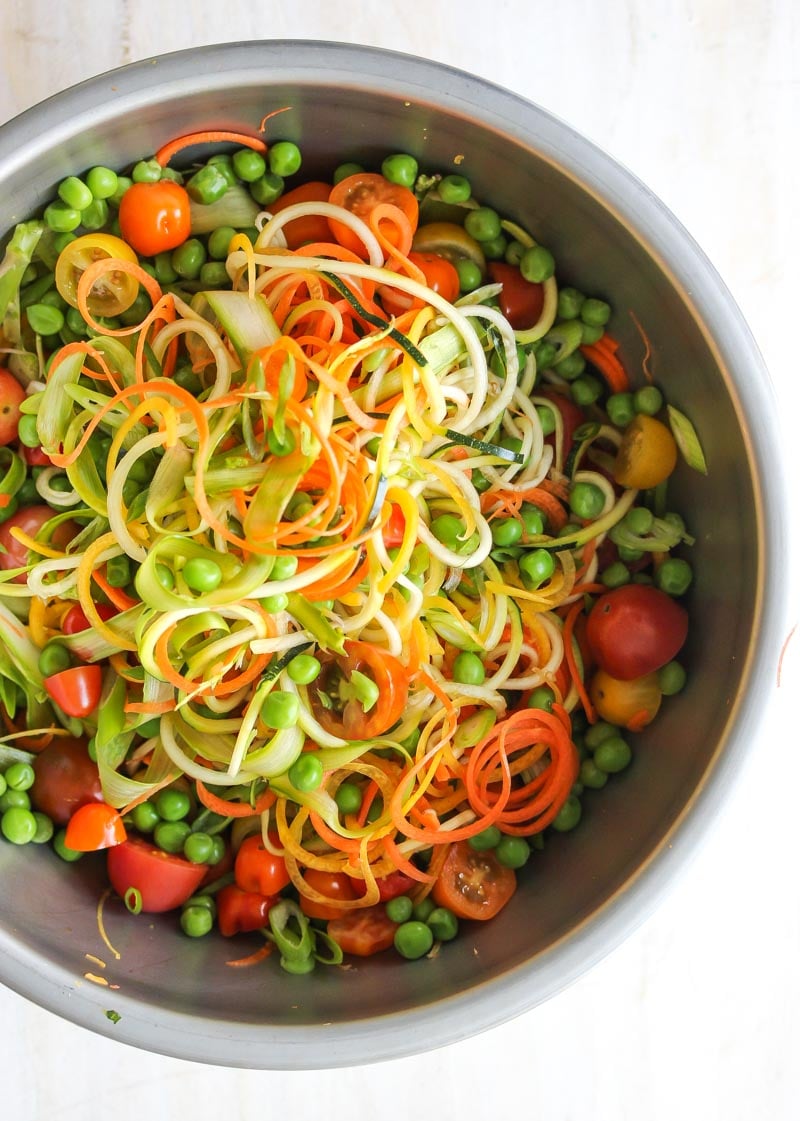 Spring Vegetable Primavera | dishingouthealth.com