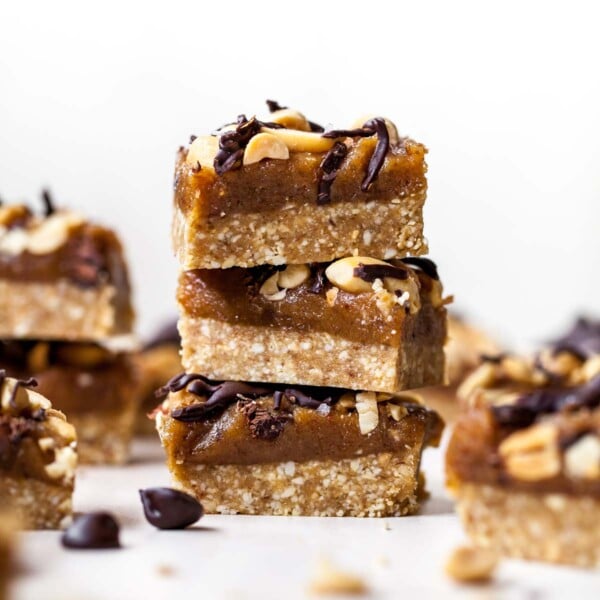 Vegan Peanut Butter Snickers Bars