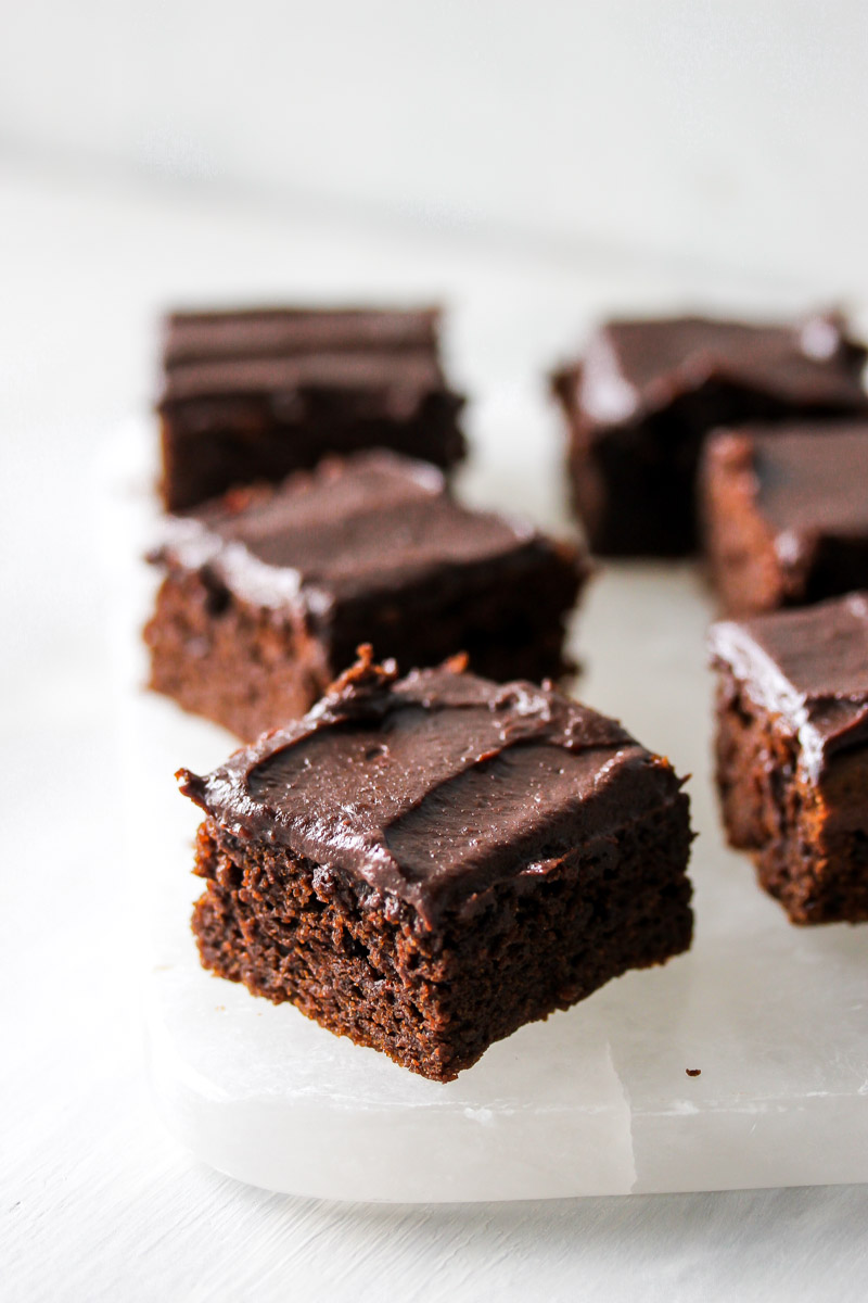 Best Ever Flourless Brownies with Cocoa-Date Frosting