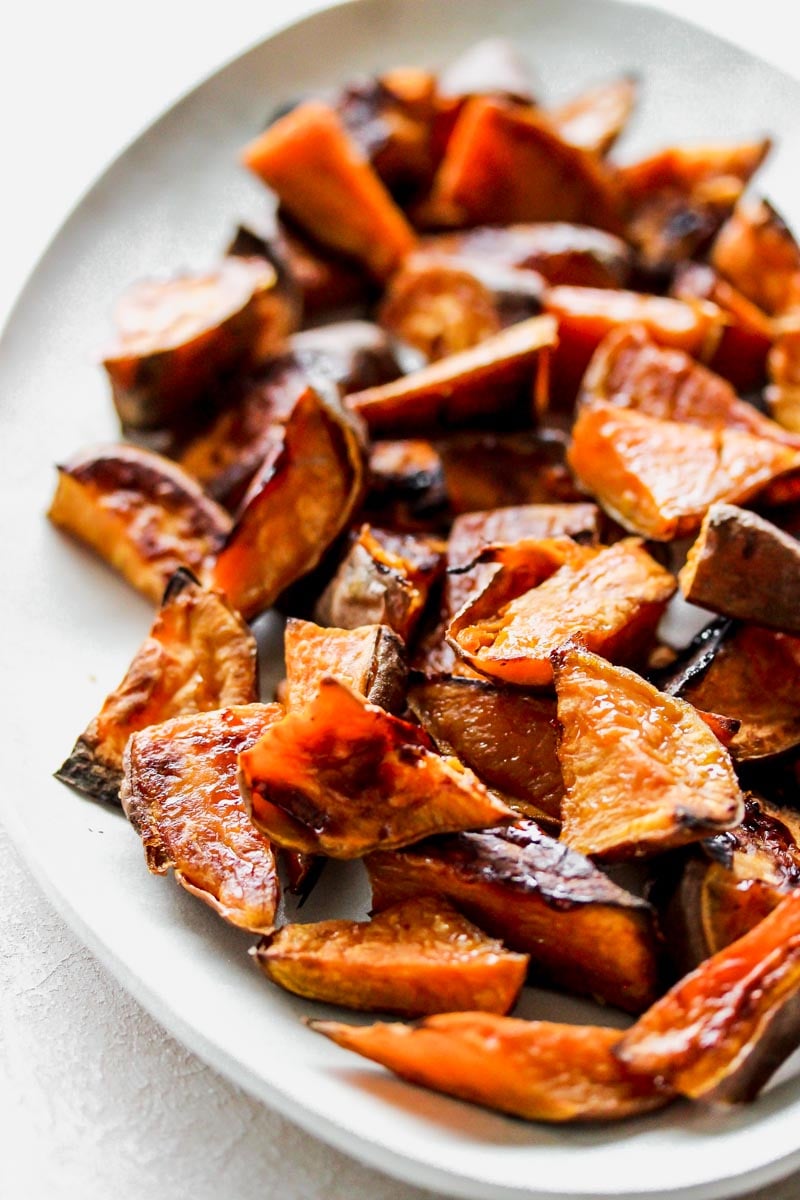 Roasted Sweet Potato Wedges with Asian Peanut Sauce