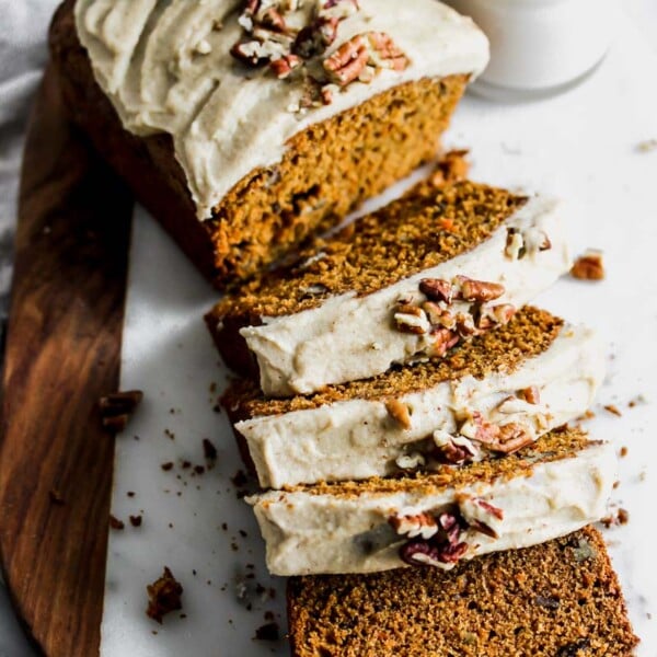 Carrot-Cardamom Bread with Cinnamon Cashew Cream