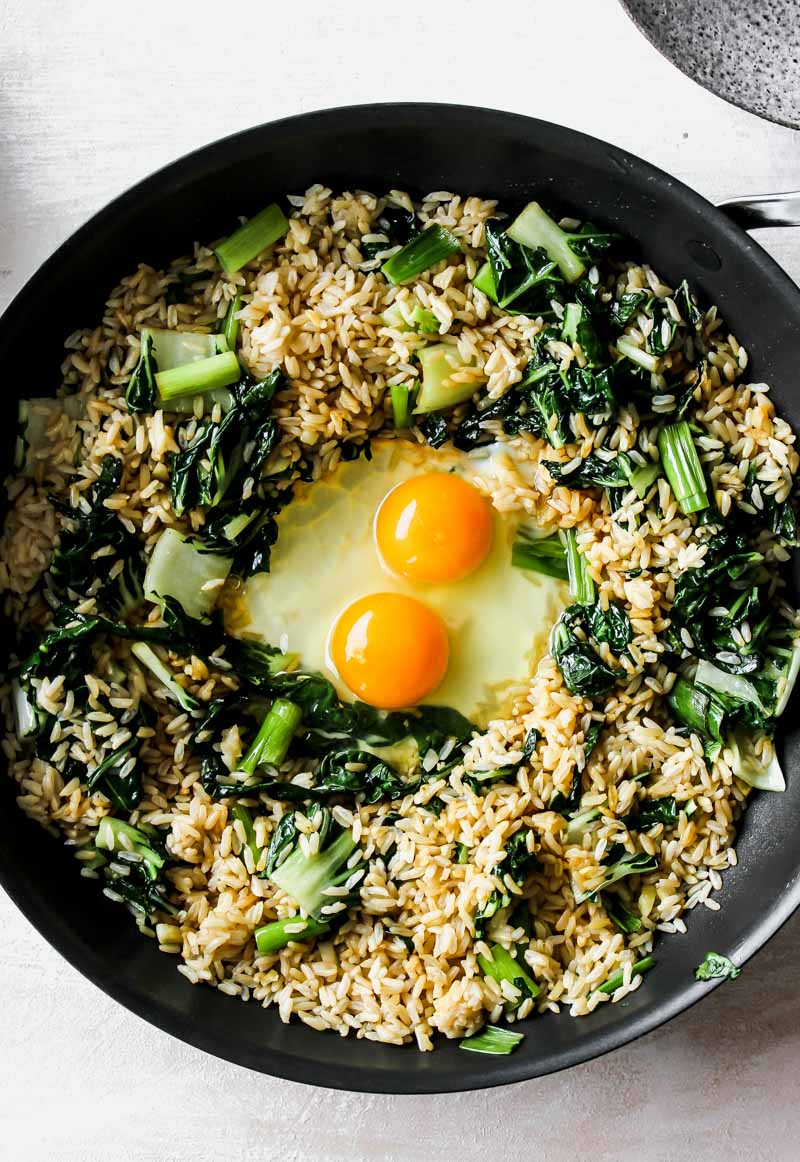 Kimchi Fried Rice with Sesame-Braised Tempeh