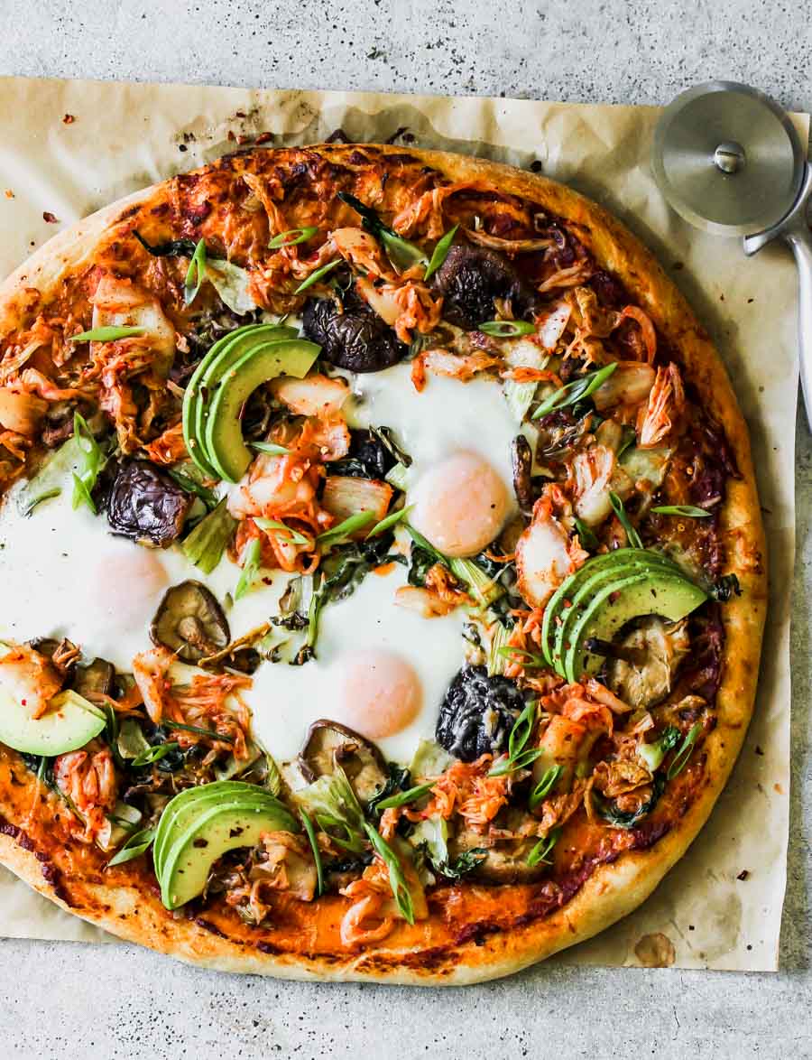 The Ultimate Kimchi Breakfast Pizza