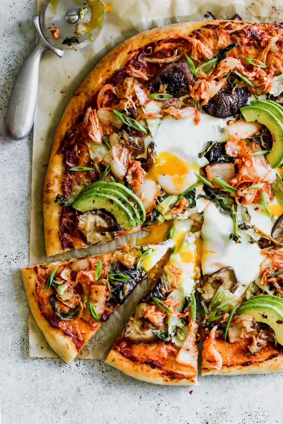 The Ultimate Kimchi Breakfast Pizza