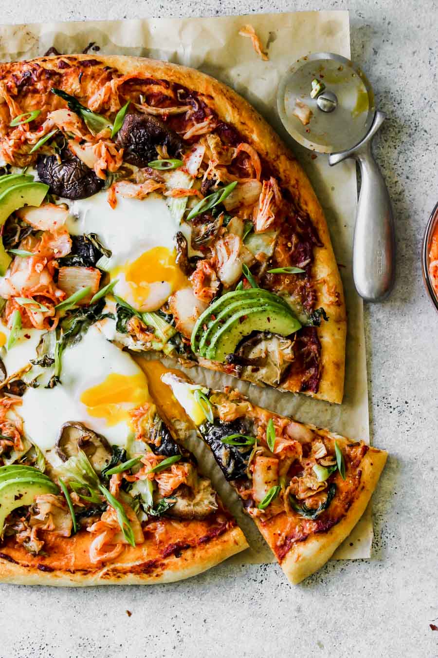 The Ultimate Kimchi Breakfast Pizza