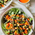Wild Rice and Bean Salad with Red Pepper Harissa Dressing