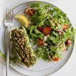 Matcha-Pistachio Crusted White Fish