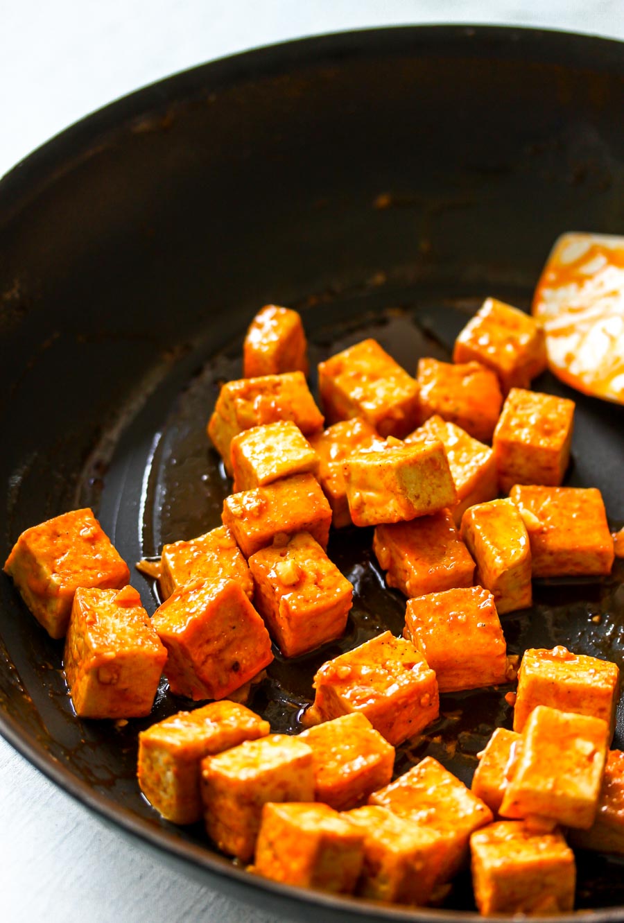 Grilled Romaine with Buffalo Tofu and Tahini Ranch