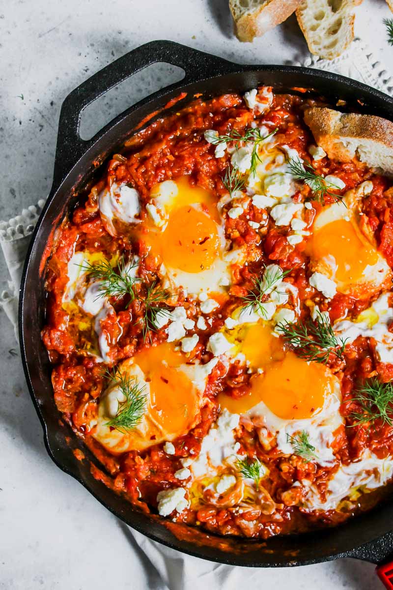Moroccan Marinara-Poached Eggs