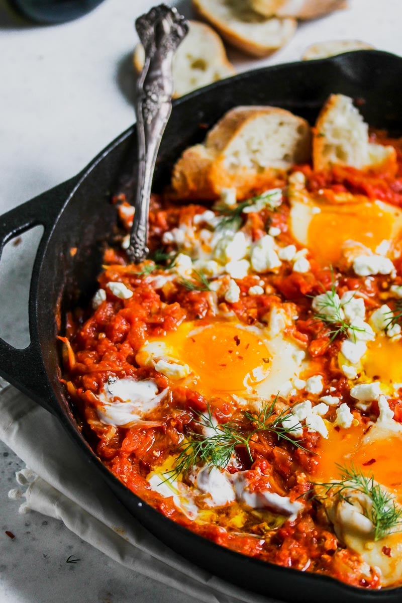 Moroccan Marinara-Poached Eggs
