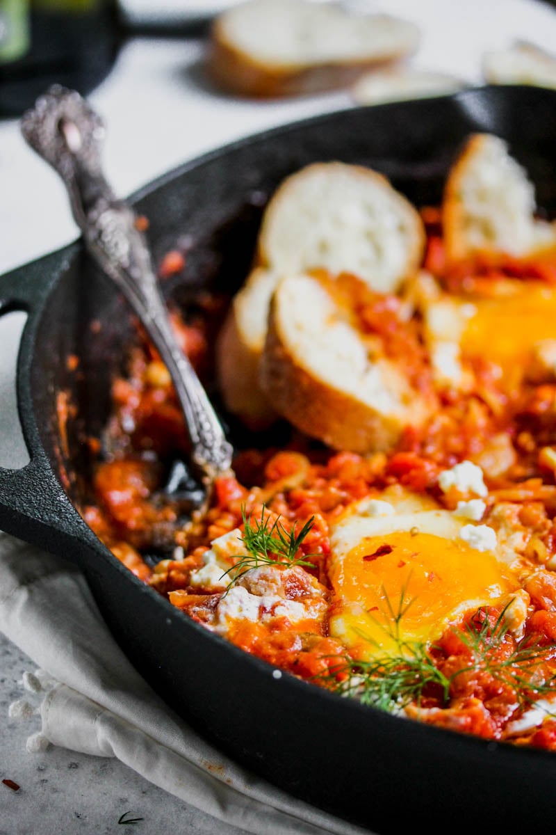 Moroccan Marinara-Poached Eggs
