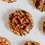No-Bake Salted Chocolate Peanut Butter Pretzel Cookies