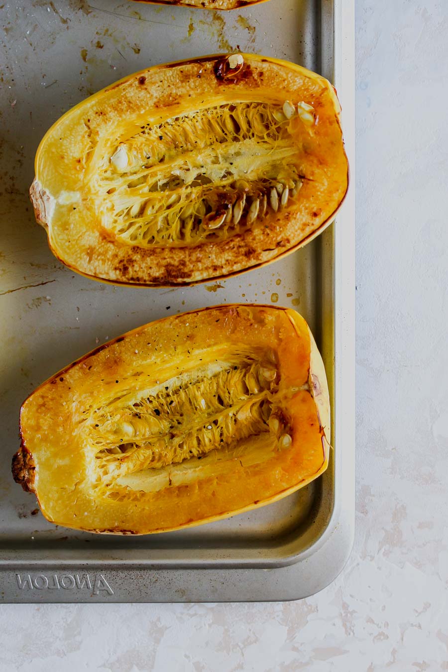 Browned Butter Kale and Fontina Spaghetti Squash