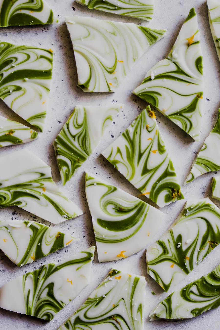 Matcha-Tahini White Chocolate Bark