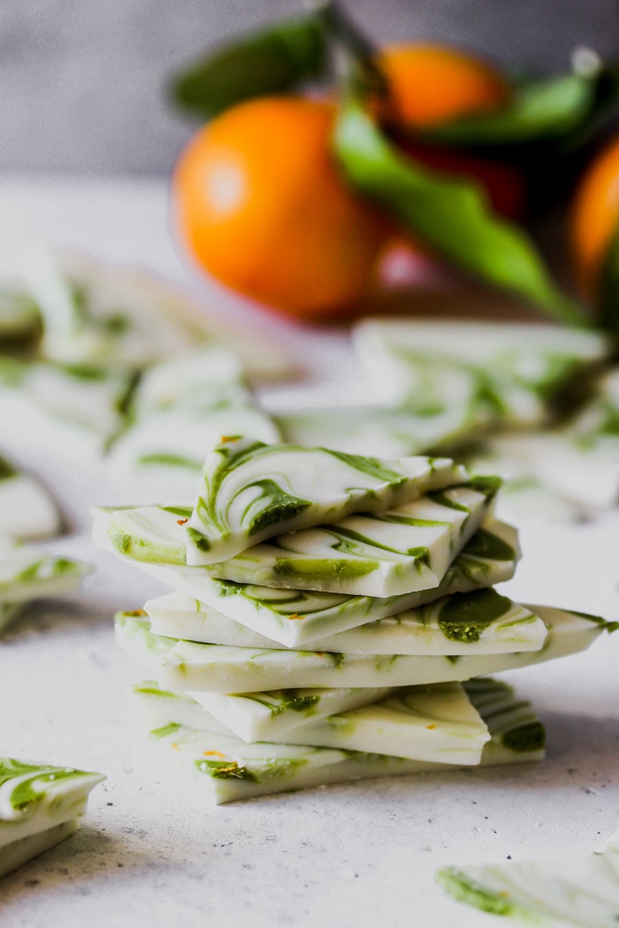 Matcha-Tahini White Chocolate Bark
