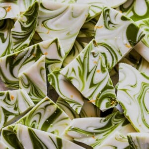 Matcha-Tahini White Chocolate Bark