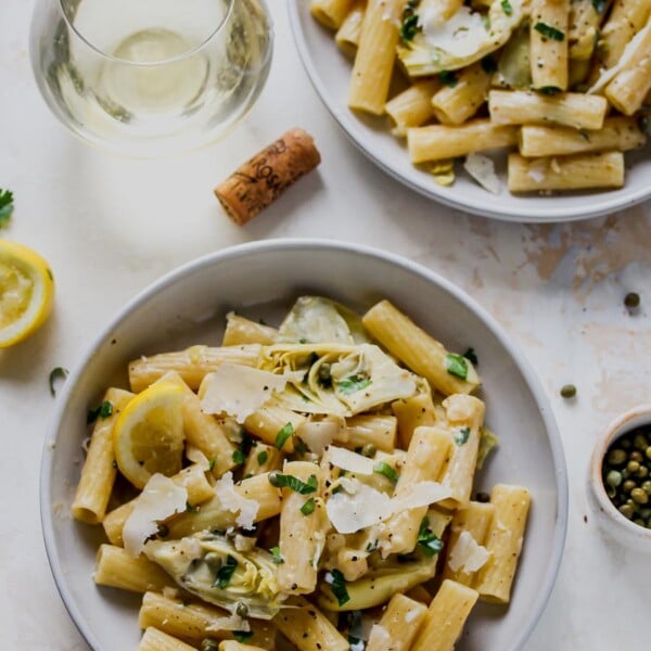 One Pot Lemon-Artichoke Piccata Pasta