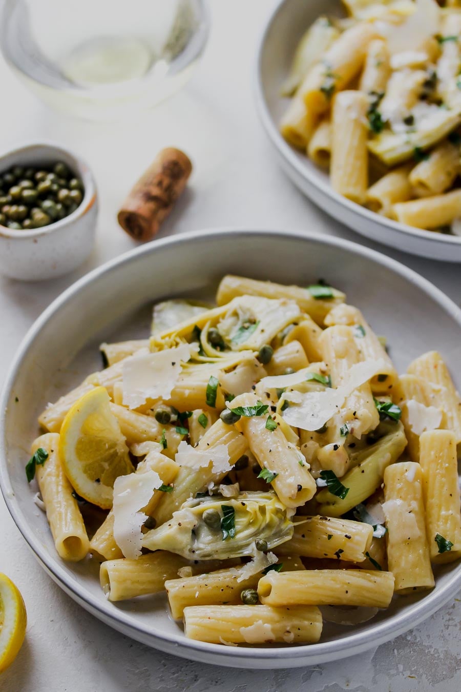 One Pot Lemon-Artichoke Piccata Pasta