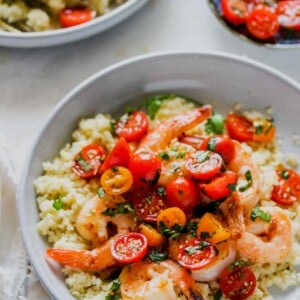 20 Minute Shrimp and Tomato-Fennel Couscous