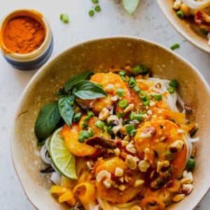 30 Minute Vietnamese Shrimp and Rice Noodle Bowls