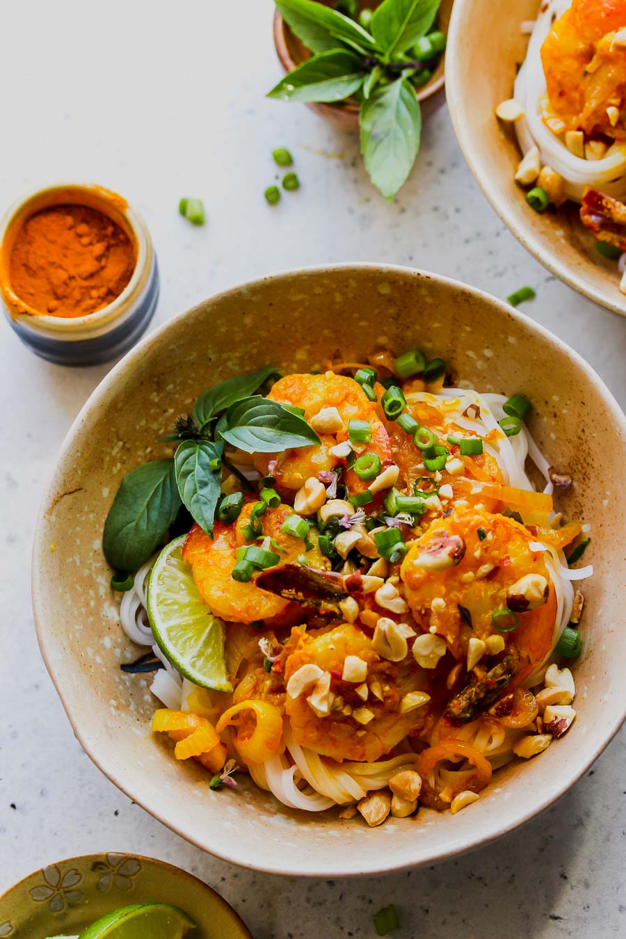 30 Minute Vietnamese Shrimp and Rice Noodle Bowls
