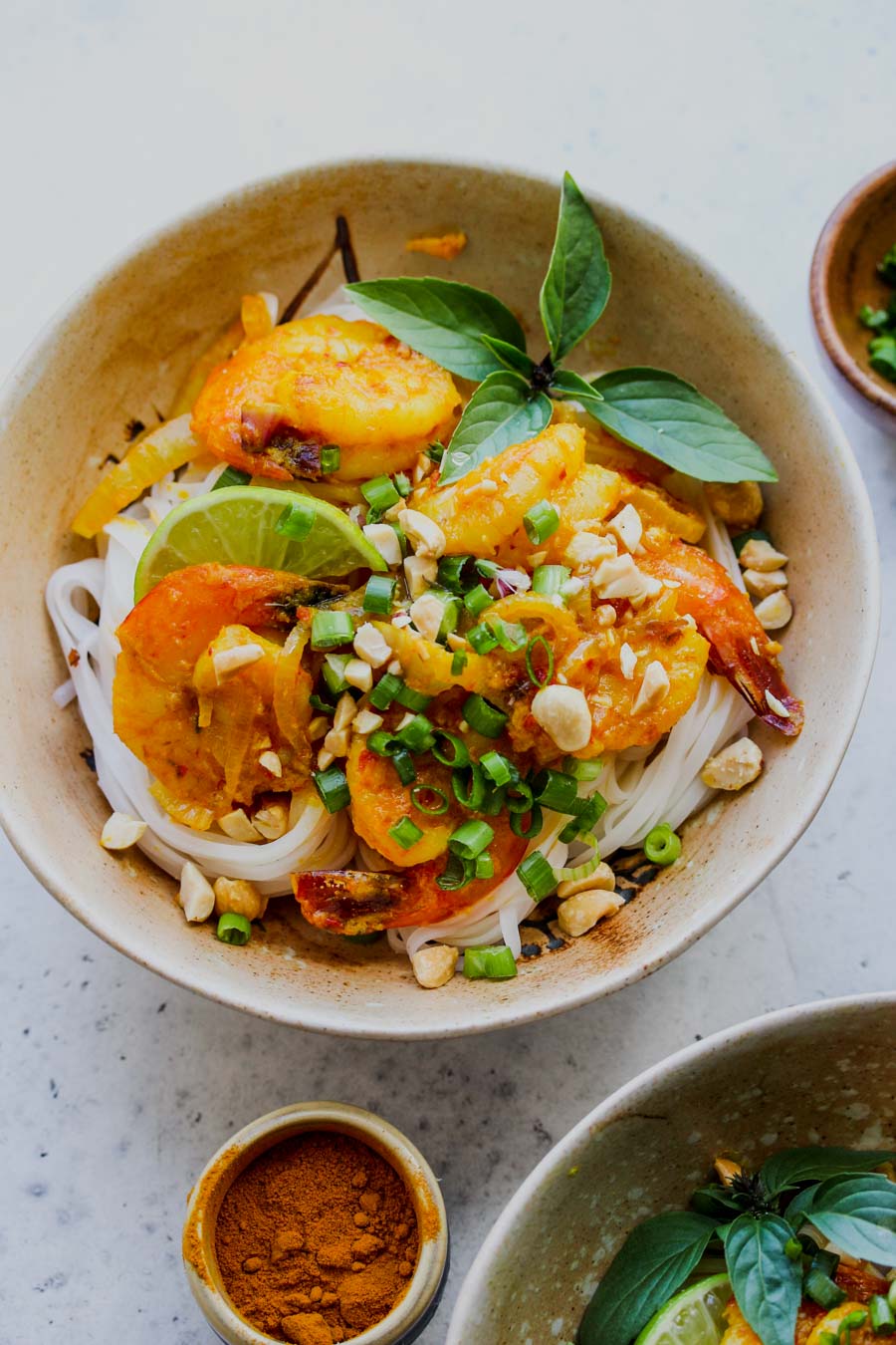 30 Minute Vietnamese Shrimp and Rice Noodle Bowls