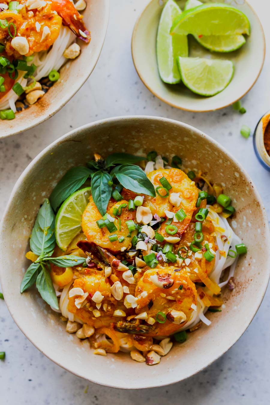 30 Minute Vietnamese Shrimp and Rice Noodle Bowls