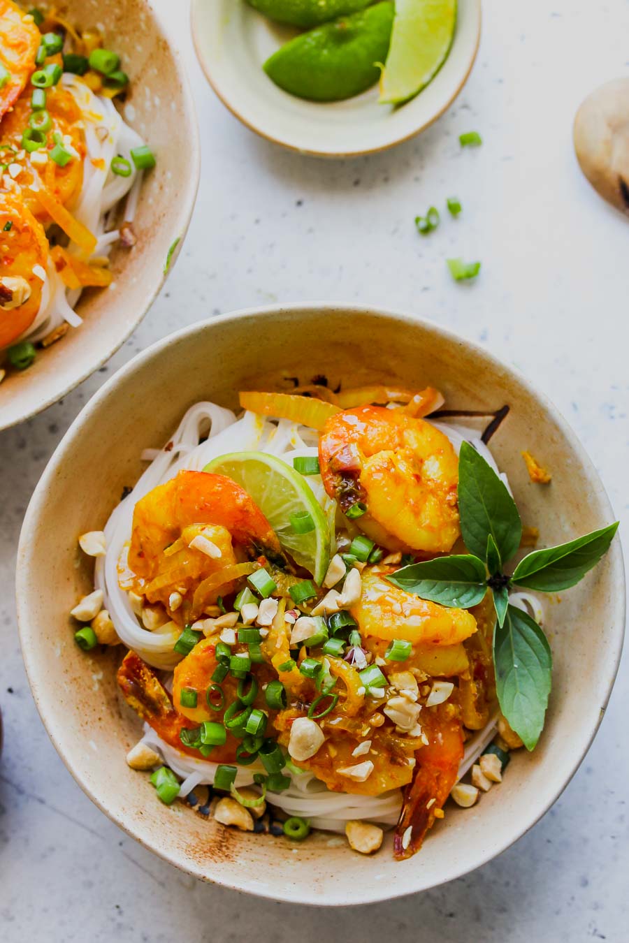 30 Minute Vietnamese Shrimp and Rice Noodle Bowls