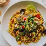 Curried Brown Butter Rice Bowls with Crispy Sprouts