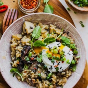 Miso Mushroom Risotto
