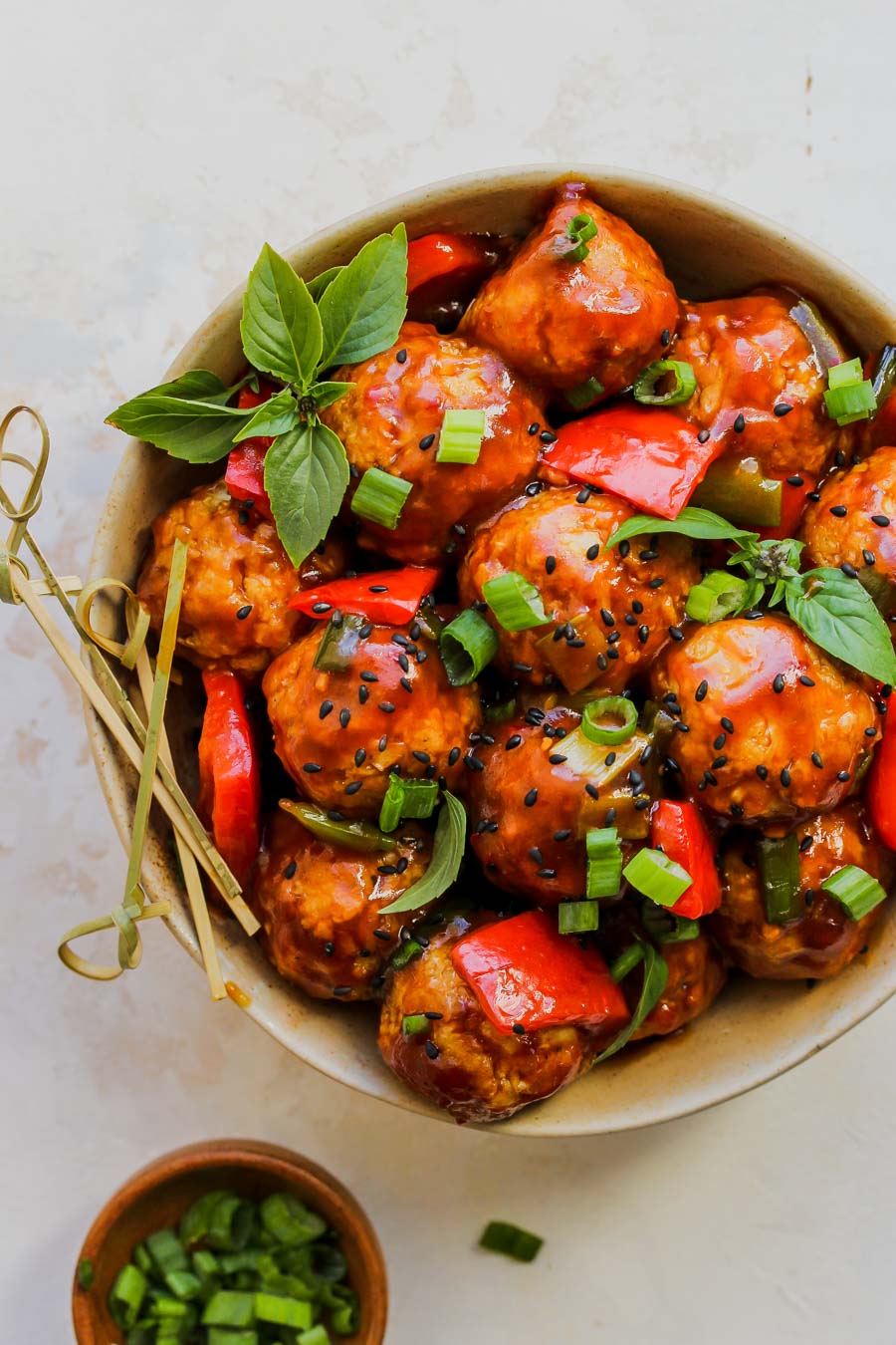 Kung Pao Cauliflower Meatballs