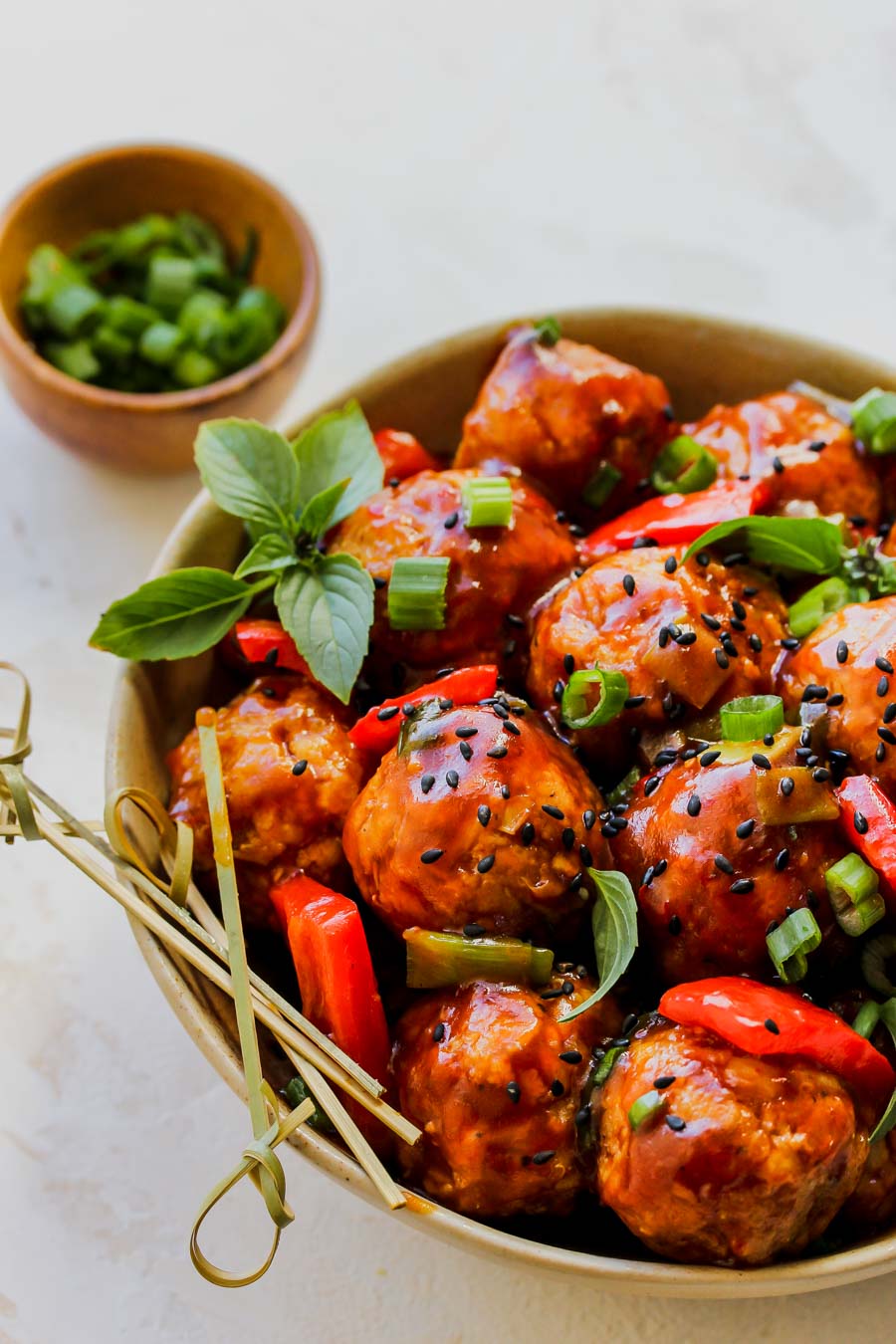 Kung Pao Cauliflower Meatballs
