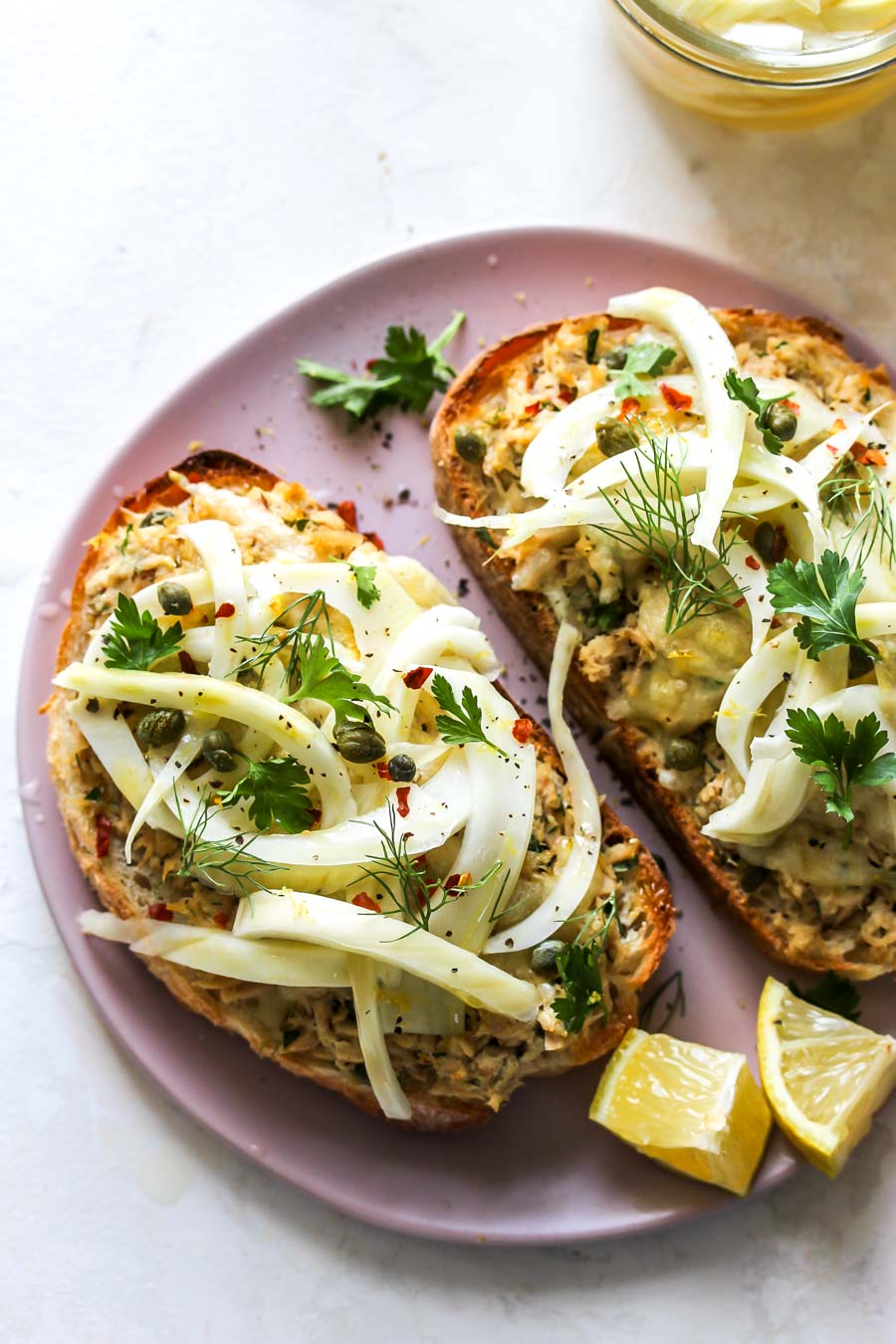 Tuna Melts with Quick-Pickled Fennel