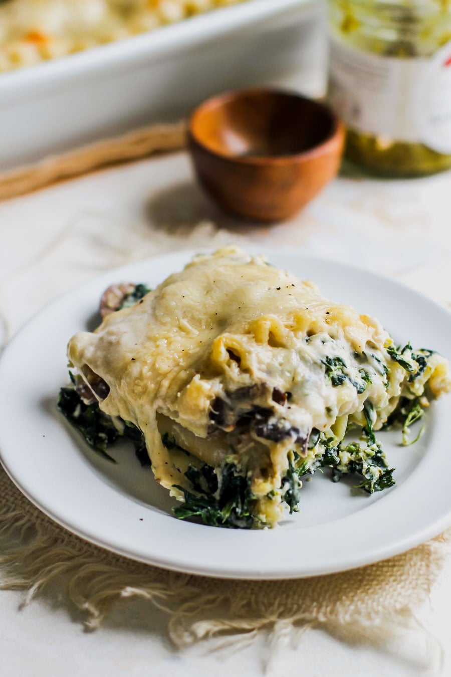 Spinach and Pesto White Lasagna 