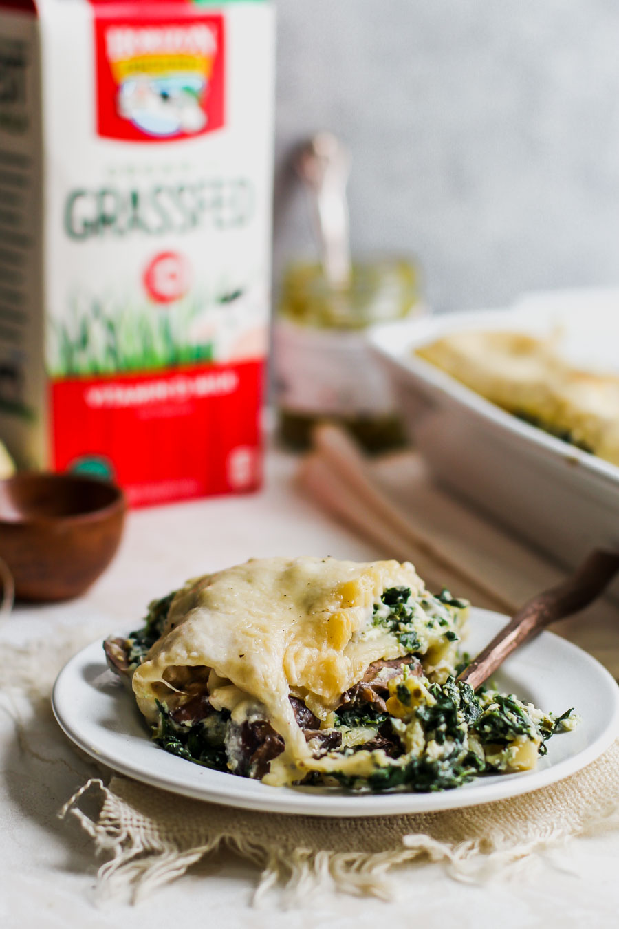 Spinach and Pesto White Lasagna