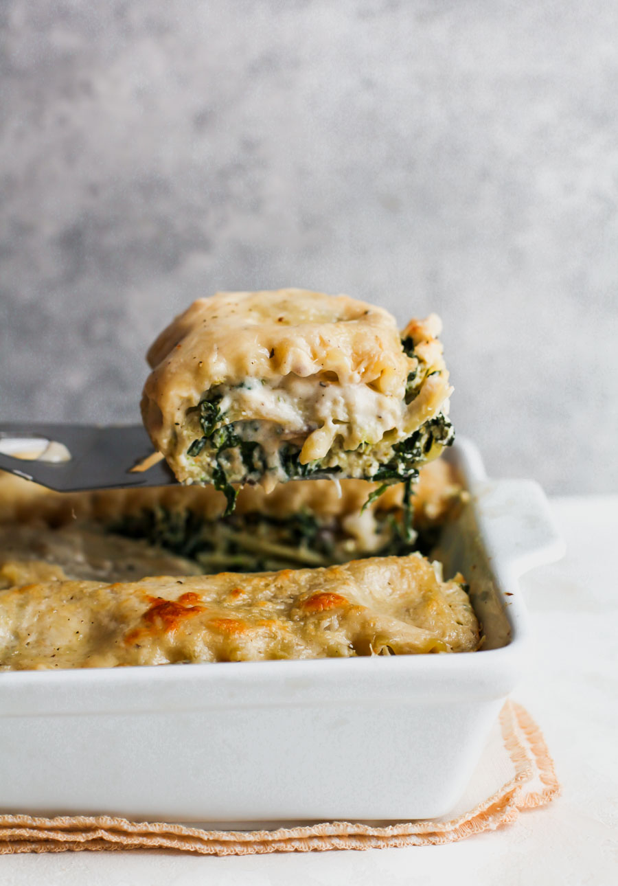 Spinach and Pesto White Lasagna